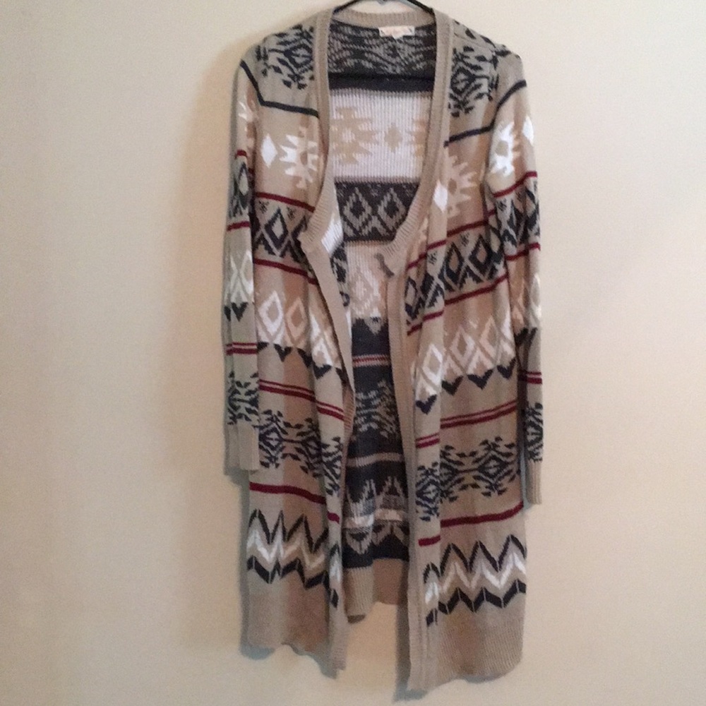 It’s our time size m long open sweater